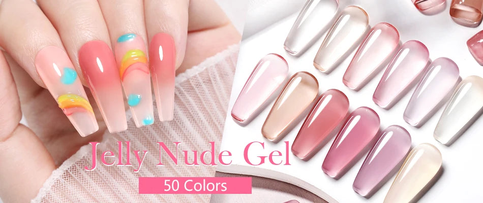 6Pcs Soda Ice Jelly Gel Nail Polish Set