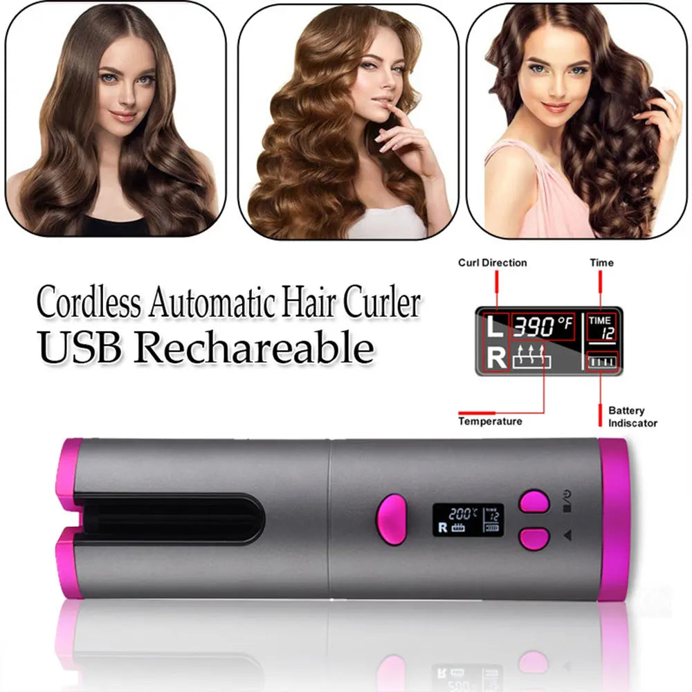 Cordless Automatic Rotating Hair Curler