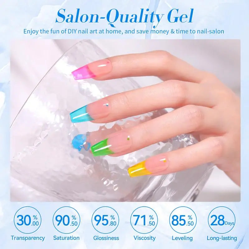 6Pcs Soda Ice Jelly Gel Nail Polish Set