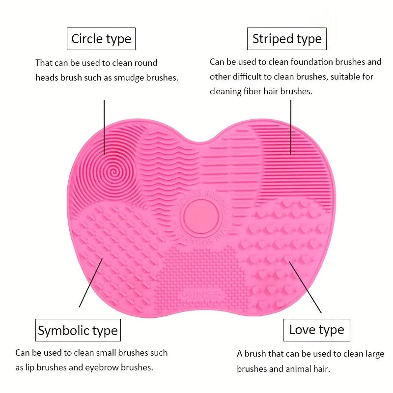 Apple Shaped Makeup Brush Cleaning Pad